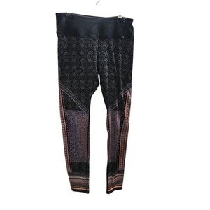 Calia Pants Women's Size Small Black Pink Geometric Athletic Stretch Yoga